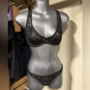 Agent Provocateur gold bra and panty set